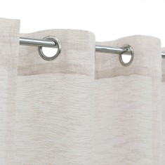 Perdea Decorativă, Model Ecru cu Lurex Auriu, Inele 140x260cm, Poliester