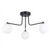 Candelabru Astral Negru/Alb Din Oțel/Sticlă Cu 3 Becuri Geometric Minimalist De Interior