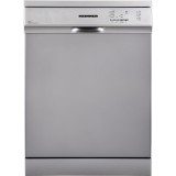 Masina de spalat vase Heinner HDW-FS6062DSE++, clasa E, 12 seturi, control electronic, 6 programe, Aquastop, argintiu
