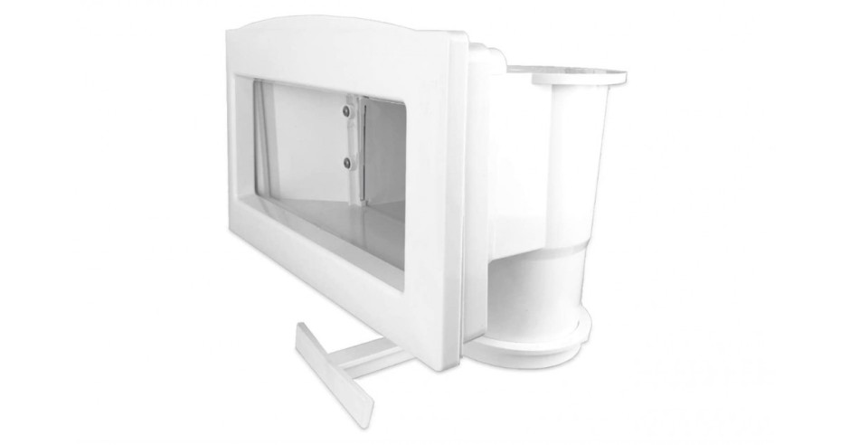 Skimmerset voor Doorgaande Muur, Zware, Brede Mond, Complete Skimmer-zwembadset voor Zwemmen met Warmwaterbronnen en Zwembaden, Eenvoudig Te Installeren in de Zwembadmuur (12,4x7,7x6,7 Inch