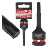 Cheie tubulara de impact TORX 1 / 2&quot;, T40, Cr-Mo, Tvardy T00216-40