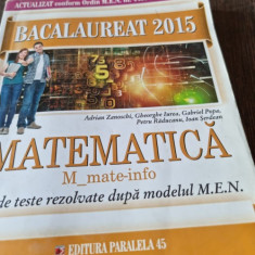 Matematica, Bacalaureat 2015 - Adrian Zanoschi