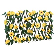 vidaXL&nbsp;Spalier cu iederă artificială, extensibil, galben, 180x30 cm