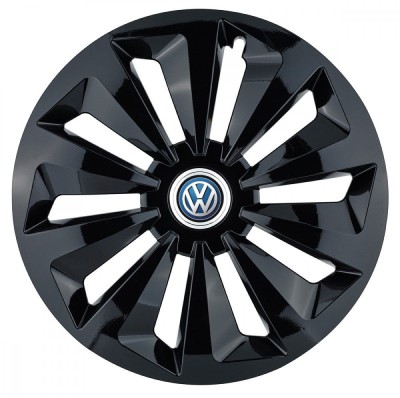 Set 4 capace roti Fox negru R14 pentru gama auto Volkswagen foto