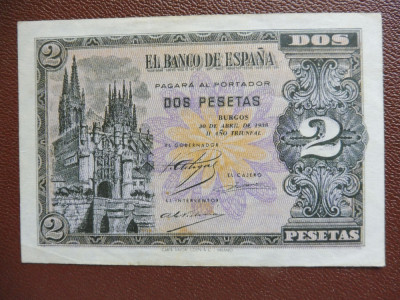 SPANIA 2 PESETAS 1938 (172) foto