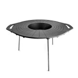 Disc pentru gratar, fonta, tip grill, cu picioare, 52 cm, Mixt Barbeque&nbsp; GartenVIP DiyLine, Artool