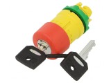 Comutator de Siguranță cu Cheie 22mm Roșu 2 Poziții