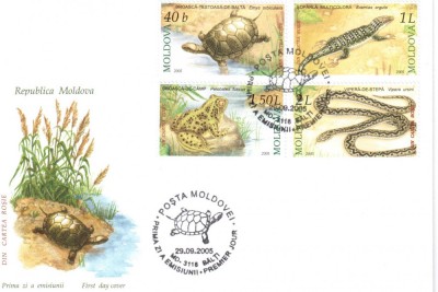 MOLDOVA 2005, FDC, Fauna - Reptile foto