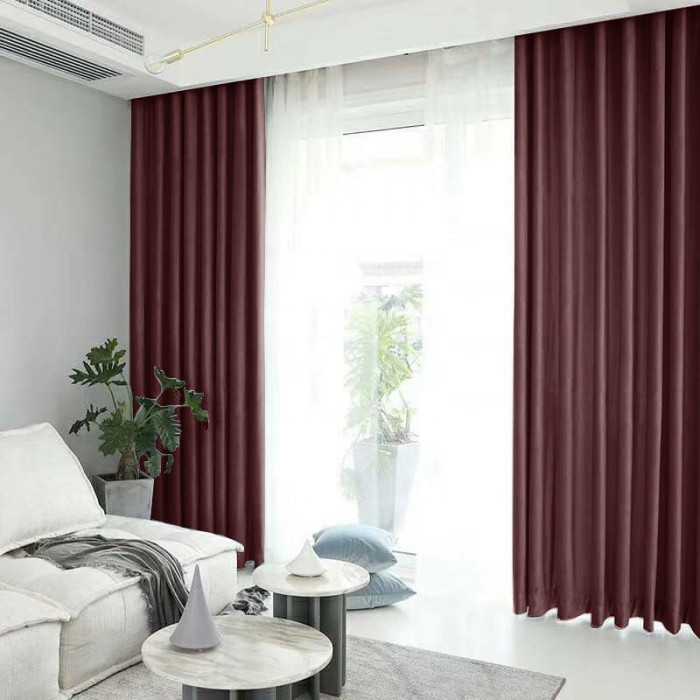 Draperie din catifea blackout cu rejansa transparenta cu ate pentru galerie, Madison, 150x230 cm, densitate 700 g/ml, Temptress, 1 buc