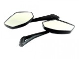 Oglinzi Moto Negre Brat Aluminiu Revo Fixare Surub RRI M8 M10 Carcasa Plastic