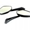 Set oglinzi negre,brat aluminiu,(fixare cu surub RRI)