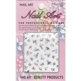 Flori cu reflexii de curcubeu - sticker 3D, INGINAILS