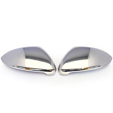 Set ornamente cromate din otel pentru oglinzi, compatibile VW Passat B8 (2014 - 2019), 2 bucati