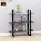 vidaXL Bibliotecă cu 3 rafturi, gri, 100x30x105 cm, lemn masiv de pin 806554