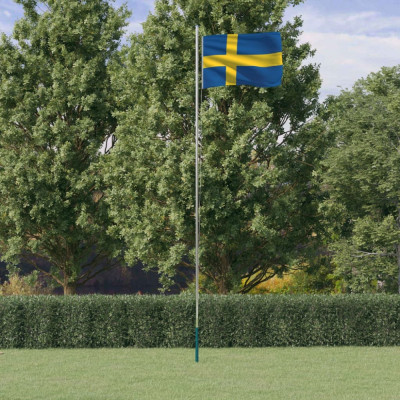 vidaXL Steag Suedia și st&amp;acirc;lp din aluminiu, 6,23 m foto