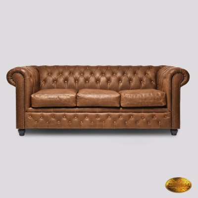 Chesterfield Canapea 3 Locuri Brighton FT Vintage C1060 foto