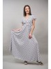 ROCHIE LUNGA PLISATA BICOLORA BULINE ASIMETRICA IN PARTEA DE JOS LUMINOSO Alb S-M