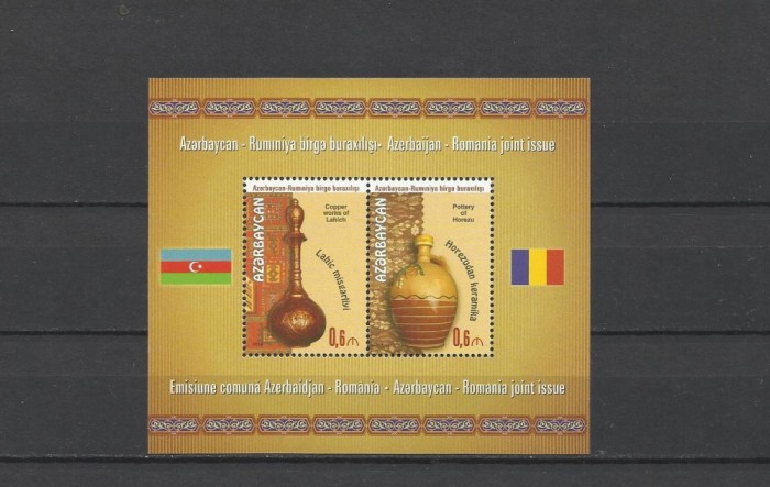 AZERBAIJAN 2014 OBIECTE DIN CERAMICA EMISIUNE COMUNA CU ROMANIA