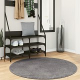 VidaXL Covor HUARTE, fir scurt, moale și lavabil, antracit, &Oslash; 120 cm
