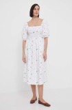 Barbour rochie din bumbac midi, evazată