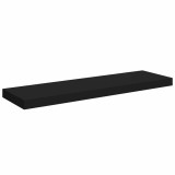 Cumpara ieftin Raft de perete suspendat, negru, 80x23,5x3,8 cm, MDF