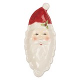 Cumpara ieftin Platou Mos Craciun ceramica multicolora 11x25x3 cm