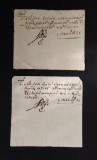 Doua chitante prin care se adevereste ca tamplarul Ispas a achitat chiria de 6 taleri pe ani pentru un loc de atelier - 1825, 1826;