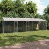 Cușcă pentru c&acirc;ine Argintiu 800 x 200 x 256 cm Oțel Galvanizat, vidaXL