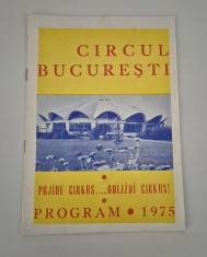 Program Turneu Circul de Stat Bucuresti 1975