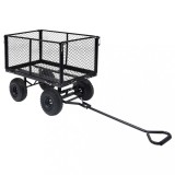 Carucior manual de gradina, negru, 350 kg GartenMobel Dekor