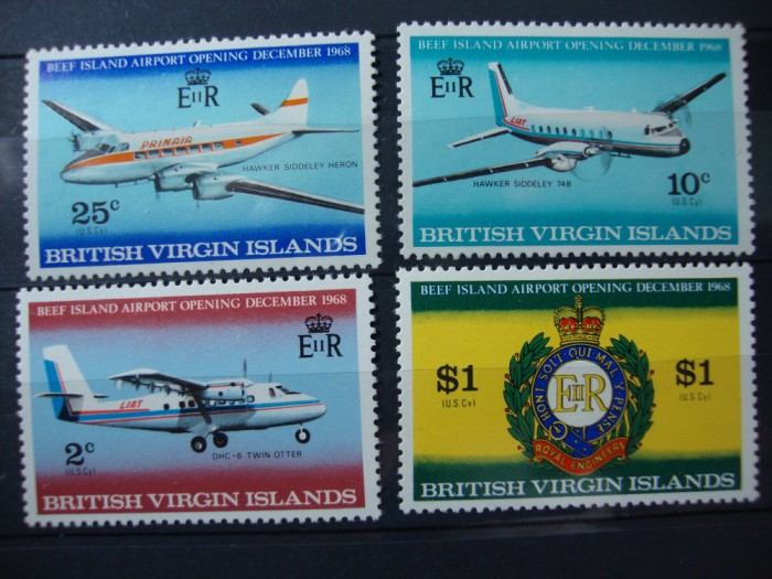 VIRGIN ISLANDS 1968 SERIE AVIATIE MH