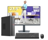 PC Office Complet OptimX T5 SFF, Intel Pentium Gold G4400, 8GB DDR4, 256GB SSD, Win10 Pro și Monitor 24inch FHD, IPS, LED + kit tastatura si mouse Pro