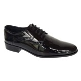 Pantofi barbati eleganti din piele naturala &ndash; Negru Lac Marimea 39
