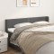 vidaXL Tăblie de pat cu aripioare gri 183x16x78/88 cm piele ecologică 3118734