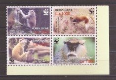 Sierra Leone 2004 - Specii pe cale de dispariție - Maimuța Patas, MNH