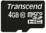 Card de memorie Transcend microSDHC, 4GB, Clasa 10