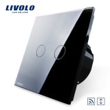 Cumpara ieftin Intrerupator draperie wireless cu touch Livolo din sticla SmartElectro IntelligentHouse
