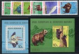 1980 , Lp 1004 , Lp 1005 , Lp1006 , Anul European al Ocrotirii Naturii , serie , colita dantelata si nedantelata aceeasi serie - MNH