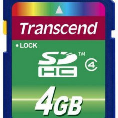 Card de memorie Transcend TS4GSDHC4, SDHC, 4GB, Clasa 4