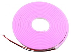 Bandă LED Neon Roz 12V IP65 8W/m