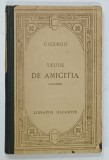 CICERON , LAELIUS DE AMICITIA , DIALOGUS , TEXTE LATINE , notes en francais par E. CHARLES , 1928