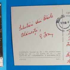 Carte Postala frumos circulata veche anul 1964 - Olanesti - Izvorul nr 24