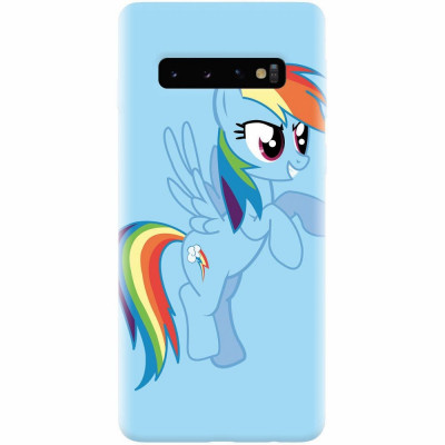 Husa silicon pentru Samsung Galaxy S10 Plus, Rainbow Dash foto