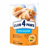 Club 4 Paws Premium, Hrana Uscata Pisici Adulte cu Somon, 300g. Nutritie Completa, Omega 3+6, Integramix. Sanatate Piele si Blana Stralucitoare