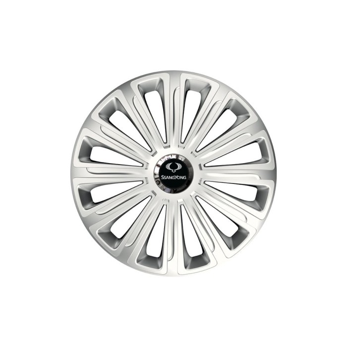 Set 4 capace roti Cu Inel Cromat Trend R16 pentru gama auto SsangYoung