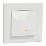 Intrerupator simplu cu led rosu Schneider Asfora alb EPH1400121