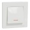 Intrerupator cap scara cu led rosu Schneider Asfora alb EPH1500121