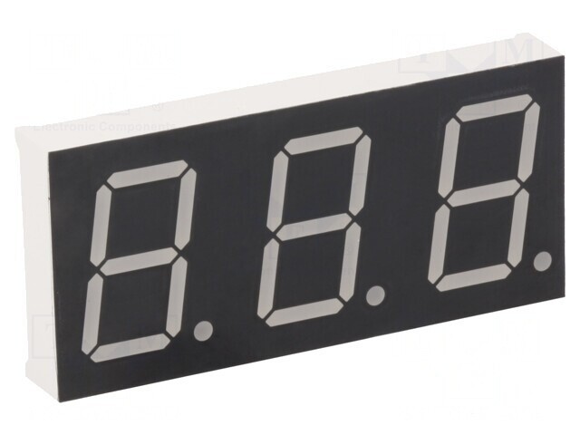 Afișaj LED 7 Segmente 20mm Roșu 3 Cifre Catod