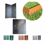 Alu/Zink Ecke f&uuml;r Rasenkanten Metall 13.5cm | Rasenkanten | Beeteinfassung | Beetumrandung | Beetbegrenzungen, Color-GS: braun