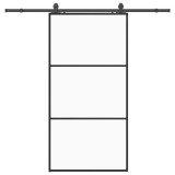 Cumpara ieftin Usa glisanta cu set de feronerie neagra 102x205 cm Sticla ESG